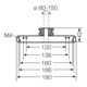 Hensel Support de mât pour fixation extérieure KV MB 9