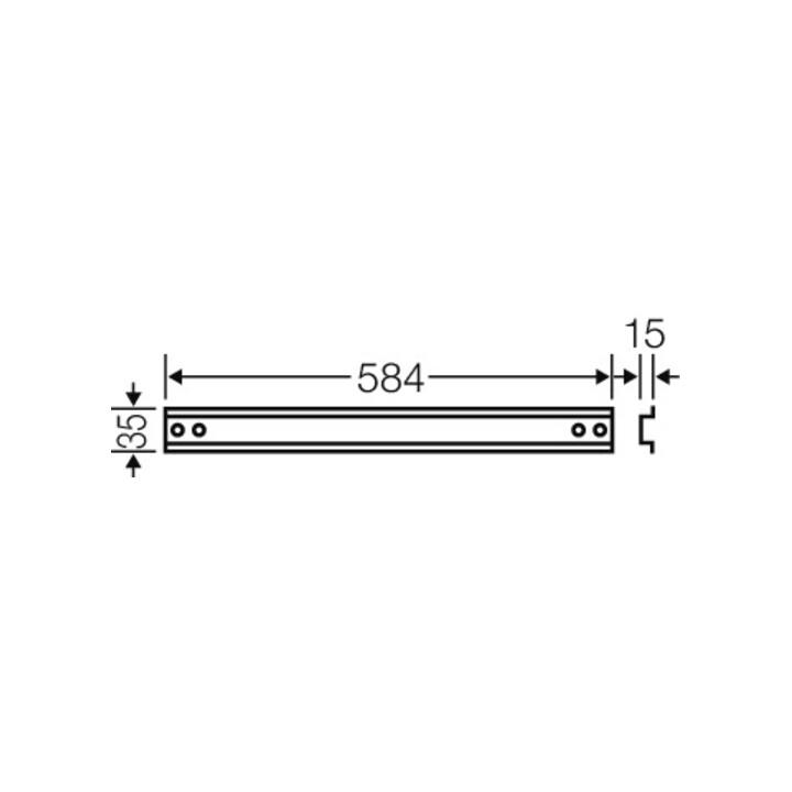 Hensel Tragschiene 584mmlang Hutpr.35mm Mi TS 60