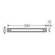 Hensel Tragschiene 584mmlang Hutpr.35mm Mi TS 60-5
