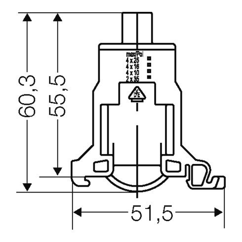 Hensel Verbindungsklemme N/PE,35qmm KKL 25