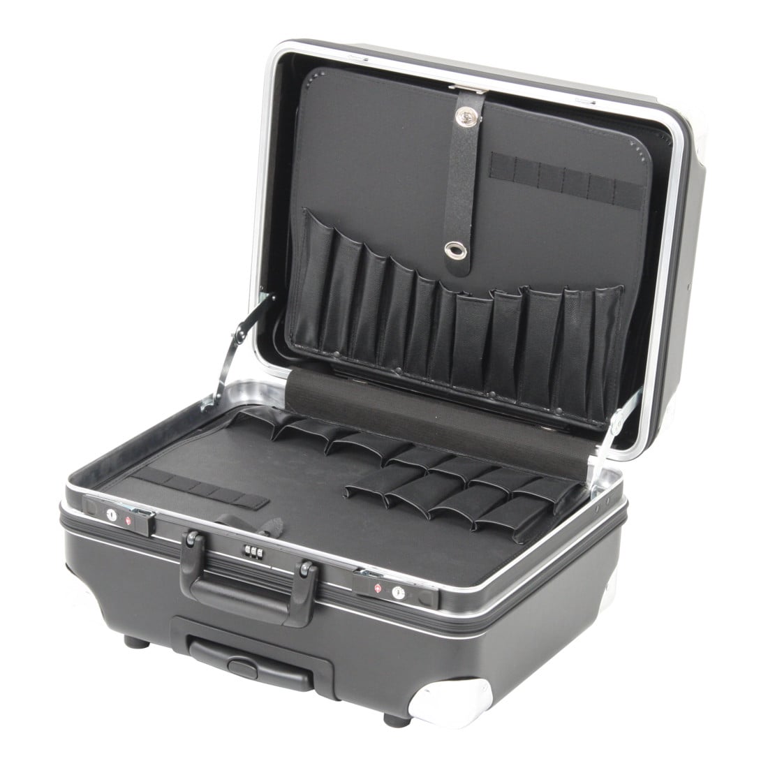 Hepco & Becker Werkzeugkoffer Robust XXL Bruchsicher mit integriertem Rollensystem + TSA Schloss