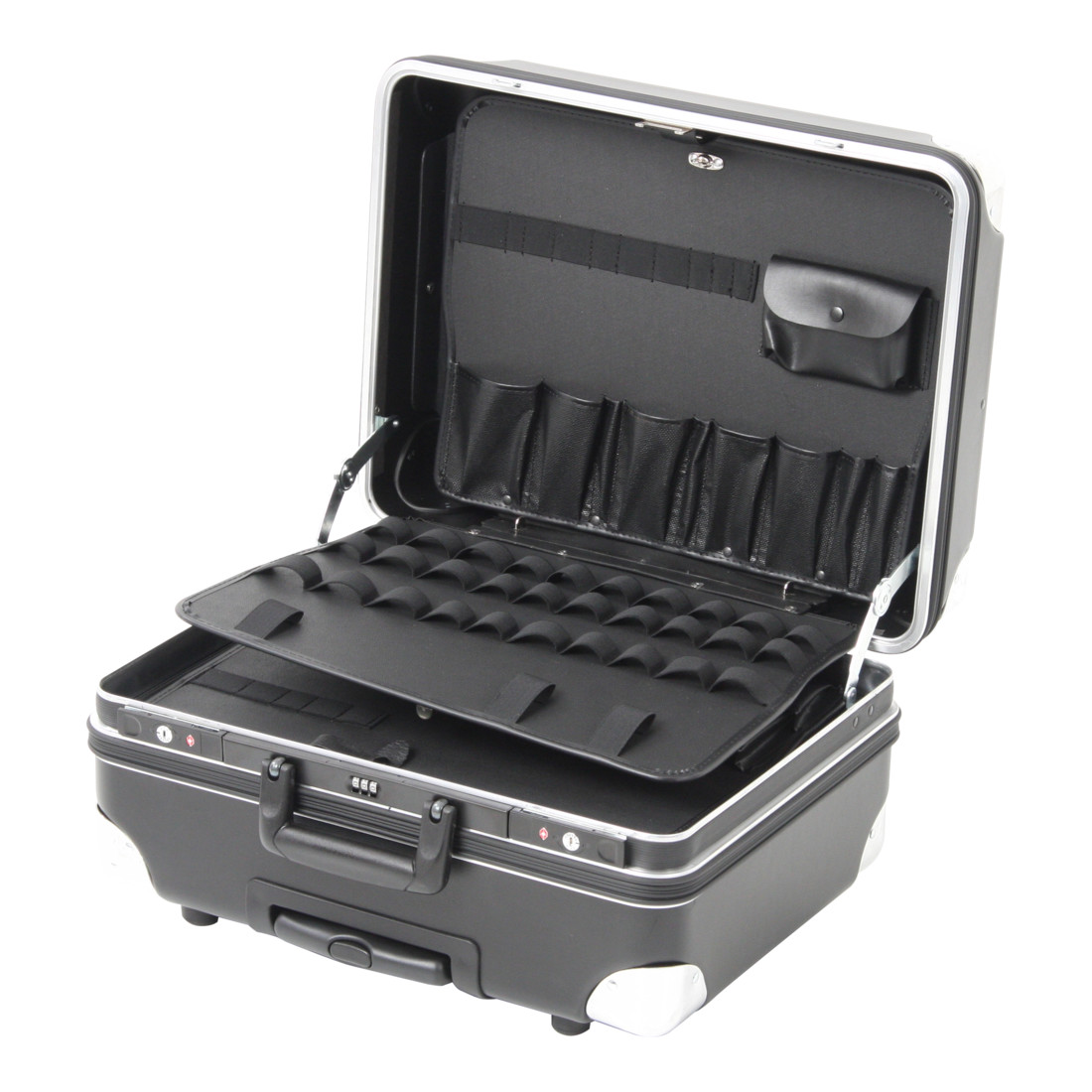 Hepco & Becker Werkzeugkoffer Robust XXL Bruchsicher mit integriertem Rollensystem + TSA Schloss