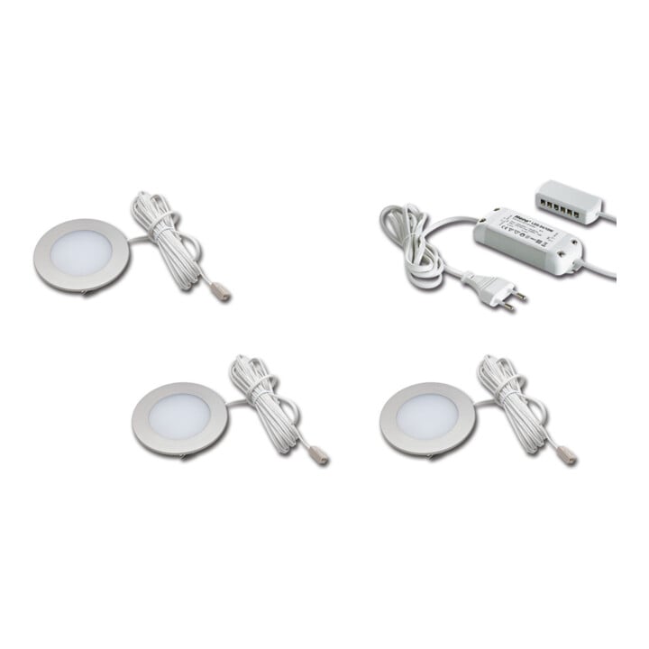 Hera 3er-Set LED-Einbauleuchte 3W ww Tr.24/15W 61056938002