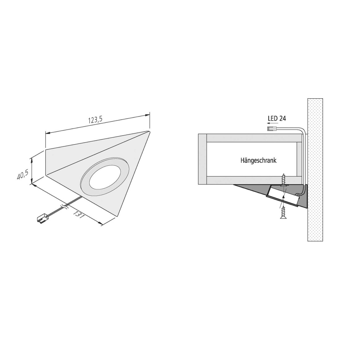 Hera 3er-Set LED-UB-Leuchte 2-LEDww eds+Trafo15W 61055931102
