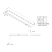 Hera LED lampe sous meuble 600 mm 10 W 230 V ww 20202580202-5