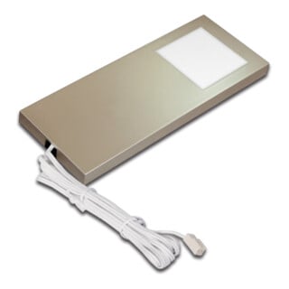 hera LED Slim-Pad lampe de surface aspect inox blanc chaud