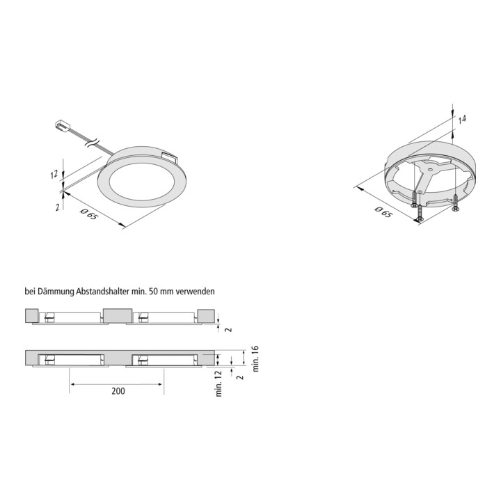 hera LED-spot encastrable FAR 58 - aspect acier inoxydable, blanc chaud