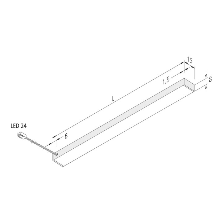 Hera LED-Unterbauleuchte 450mm wws 61001427102