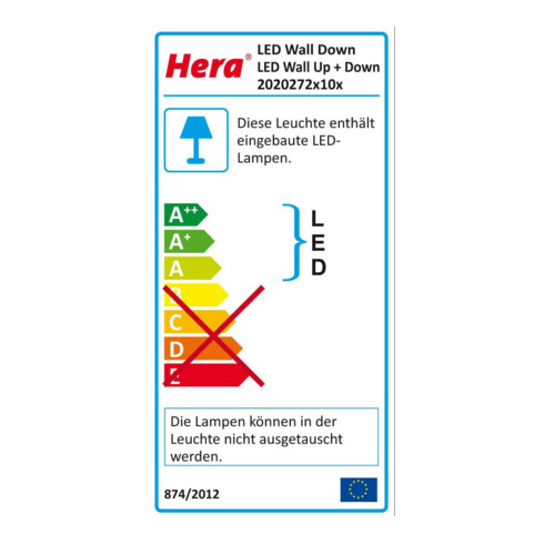Hera LED-Wandeinbauleuchte edelstahloptik ww 20202720108