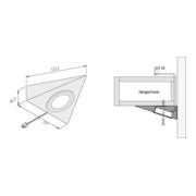 Hera Lot de 3 lampes LED sous meuble 2 LED blanc chaud eds + transformateur 15W 61055931102-4