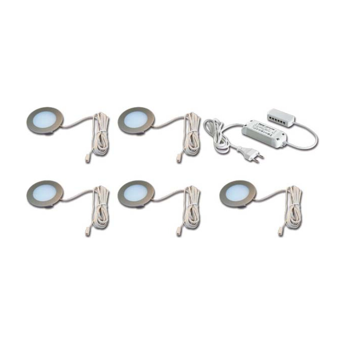 Hera Lot de 5 spots LED encastrables 3W blanc chaud Tr.24/30W 61056958002