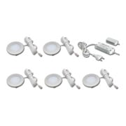 Hera Lot de 5 spots LED encastrables 3W blanc chaud Tr.24/30W 61056958002-2
