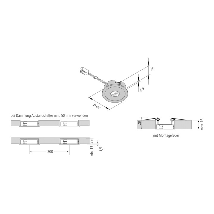 hera Spot encastrable LED AR 35-LED2,5W blanc chaud eds