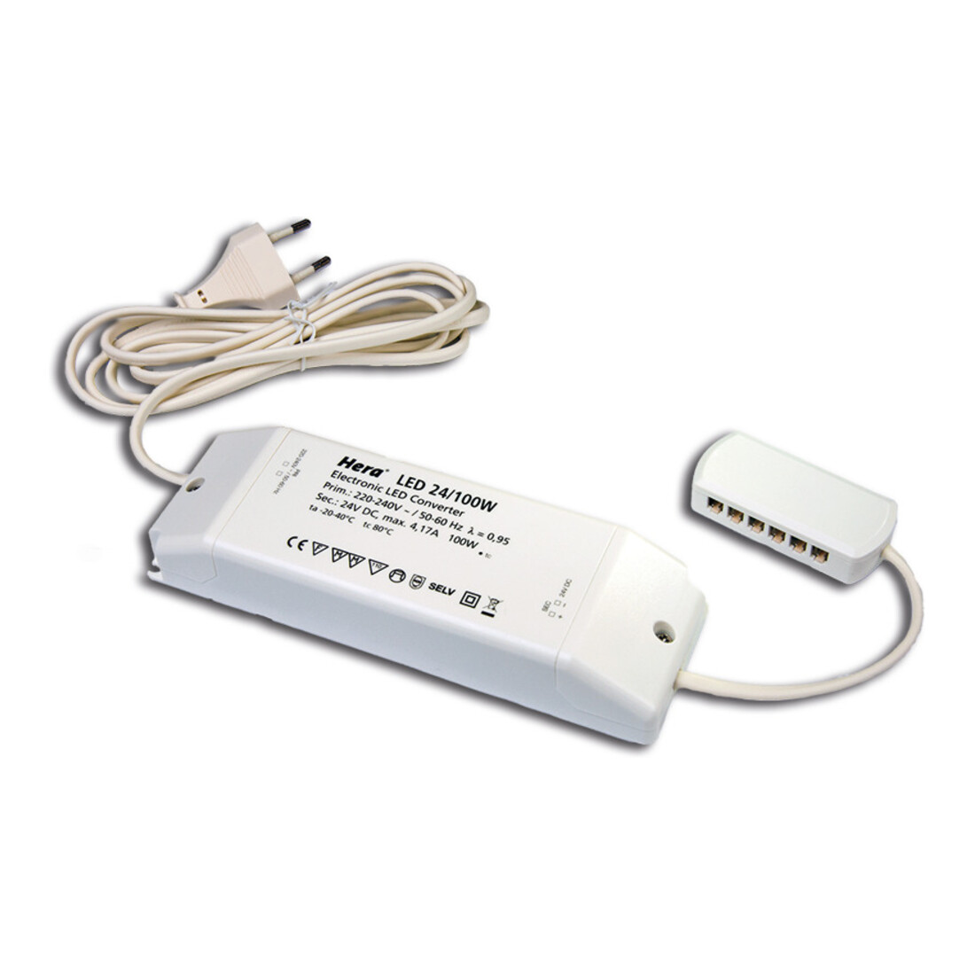 Hera Transformateur LED 24V/100W 12 sorties Vert 20604003301