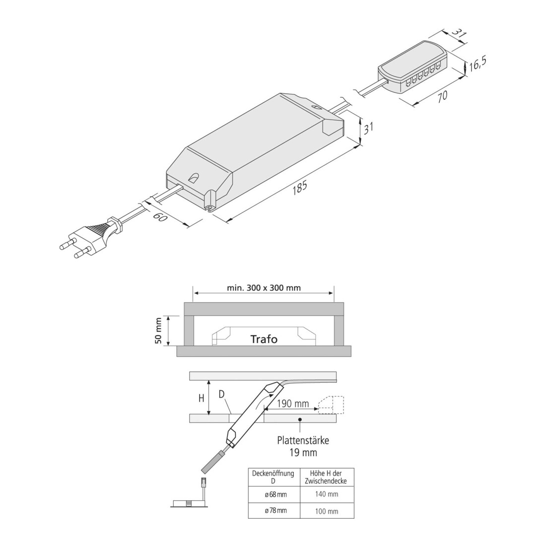 Hera Transformateur LED 24V/100W 12 sorties Vert 20604003301