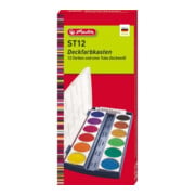 Herlitz Deckfarbkasten ST12 10116655 12Farben +Deckweiß-1