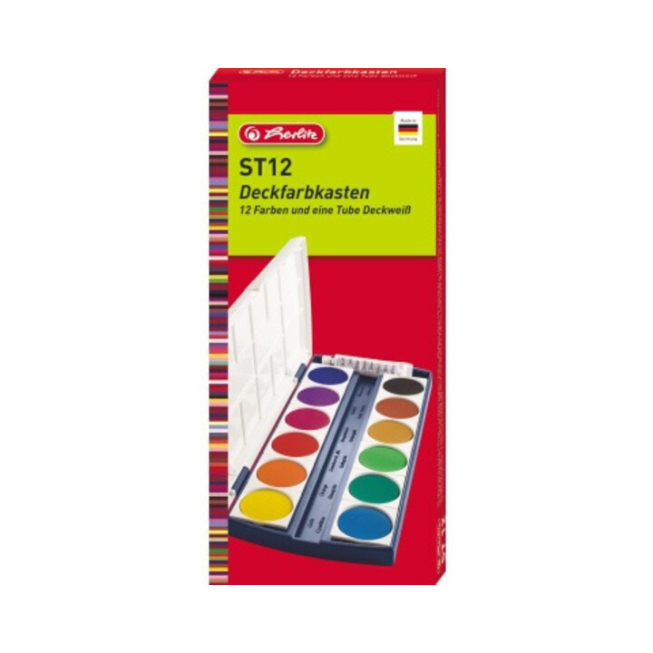 Herlitz Deckfarbkasten ST12 10116655 12Farben +Deckweiß