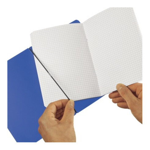 Herlitz Notizheft flex 11361532 A5 40Bl. PP Gummiband kar. bl