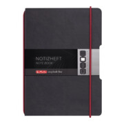 Herlitz Notizheft flex 11361839 Lederoptik DIN A5 40Blatt kariert-1