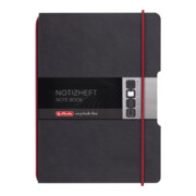 Herlitz Notizheft flex 11361847 Lederoptik DIN A6 40Blatt kariert-1