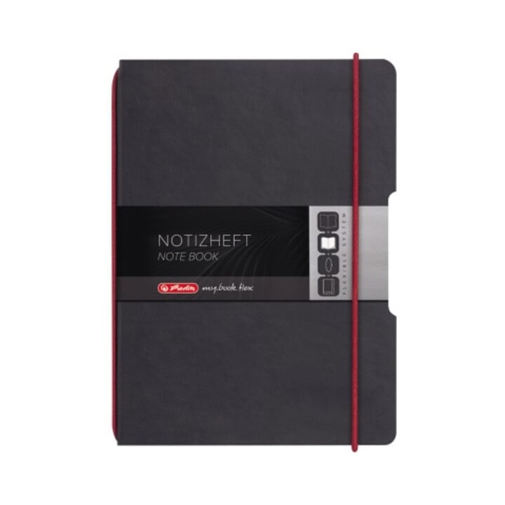 Herlitz Notizheft flex 11361847 Lederoptik DIN A6 40Blatt kariert