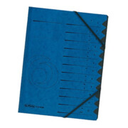 Herlitz Ordnungsmappe 10843316 DIN A4 12 Fächer Karton blau