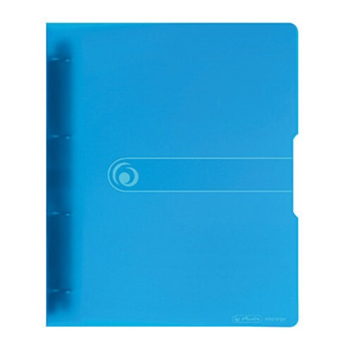 Herlitz Ringbuch 11217148 DIN A4 4Ringe 16mm transparent blau