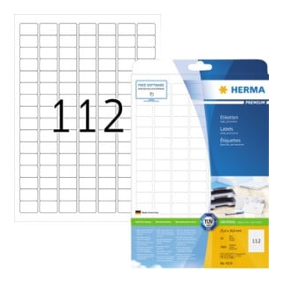HERMA Etikett PREMIUM 4334 25,4x16,9mm weiß 2.800 St./Pack.