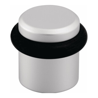 Hermeta Butoir de sol 4735 Diamètre 41 mm Hauteur 36 mm avec fixation par cheville, aluminium anodisé argenté mat