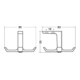 Hermeta Crochet plafond quadruple A. 83mm alu argenté anodisé H.55mm
