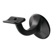 Hermeta Handlaufträger 3501 Alu.ku.-besch.schwarz D.Wandplatte 56mm gewölbte Auflage