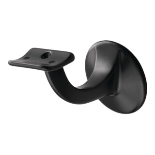Hermeta Handlaufträger 3501 Alu.ku.-besch.schwarz D.Wandplatte 56mm gewölbte Auflage