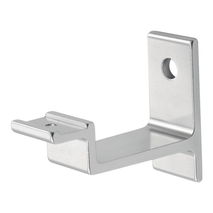 Hermeta Handlaufträger 3541 gerade 65mm Alu silber Breite 27mm 1 Bohrung M8