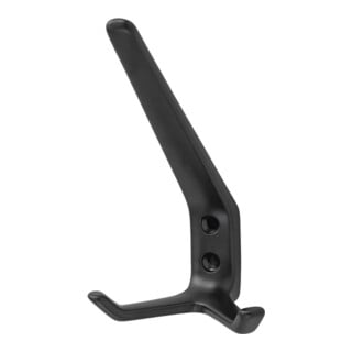 Hermeta Huthaken 0032 2 Hak.A.89mm Alu.ku.-besch.schwarz H.127mm