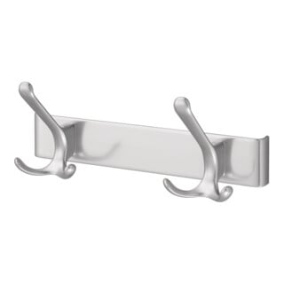 Hermeta Huthaken-Leiste 0822-0825 2 Hak.A.96mm LM.silberf.elox.H.102mm