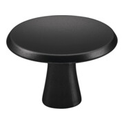 Hermeta Möbelknopf 3751 Alu-Guss ku.-besch.schwarz m.Schraube M4x25mm-1