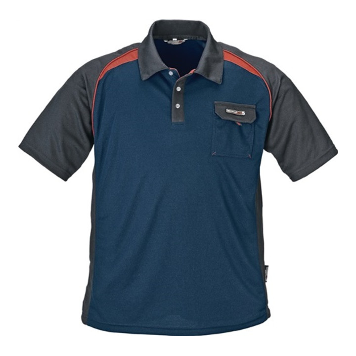 Terratrend Herrenpoloshirt mit Brusttasche marine/schwarz/rot