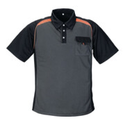 Terratrend Herrenpoloshirt CoolDry dunkelgrau/schwarz/orange