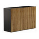 Herstera Garden Plantenbak Deco Planter Divider L zwart/natuur 40 x 120 x 80 cm