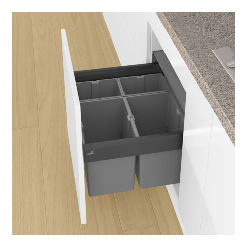 Hettich Abfallsyst.-Rahmen ArciTech Pull 9279404 KB 600mm St anthrazit Pulverbesch.