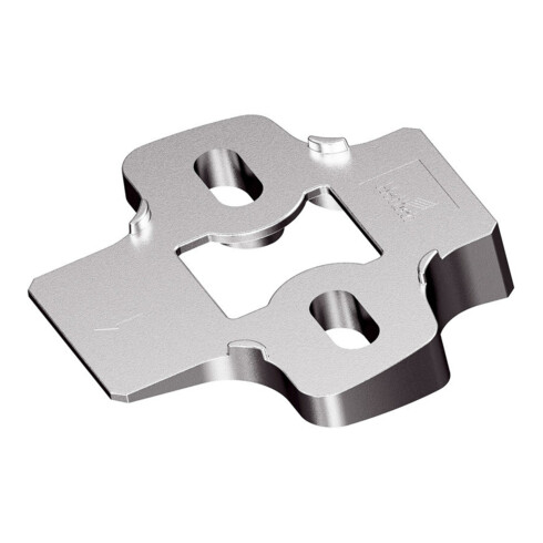 Hettich Adaptateur d'angle 10° pour plaques de montage croisées, Sensys, 9072534 nickelé