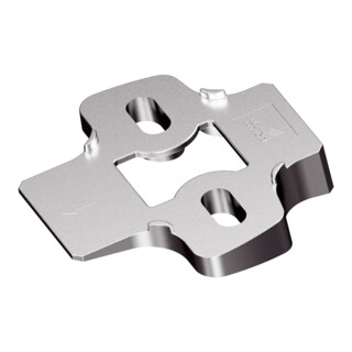 Hettich Adaptateur d'angle pour plaques de montage croisées 15°, Sensys, 9072535 nickelé