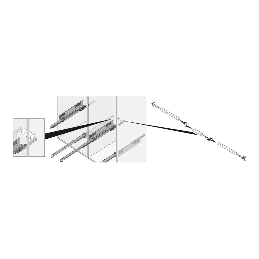 Hettich Adapter Quadro 9236526 zweiseitig,Typ A grau