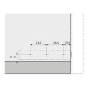 Hettich Amortisseur pour charnière à clipser Push to open Pin, 9089601 plastique gris clair-2