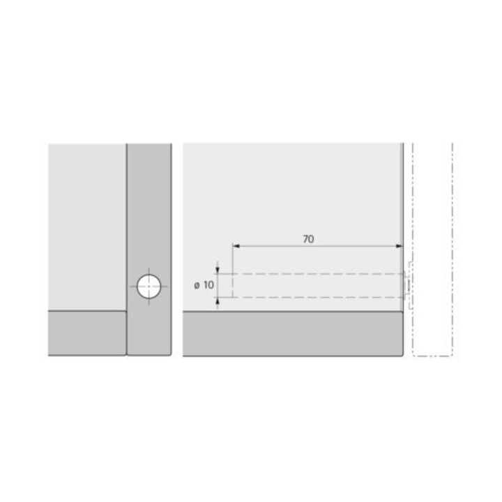 Hettich Amortisseur pour charnière à cupule Pushtoopen Magnétique, 9089607 Plastique gris clair