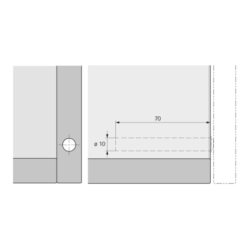 Hettich Amortisseur pour charnière à cupule Pushtoopen PinStr.9089613 plastique gris clair