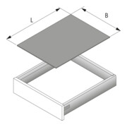 Hettich Antidérapant tiroir InnoTech Atira 9209582 NL650mm, roulettes 5000mm argent-4