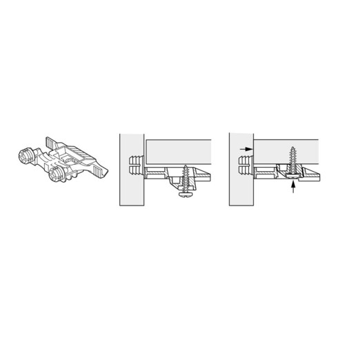 Hettich ARCITECH FACE STABILISATRICE PLASTIQUE ANTHRACITE