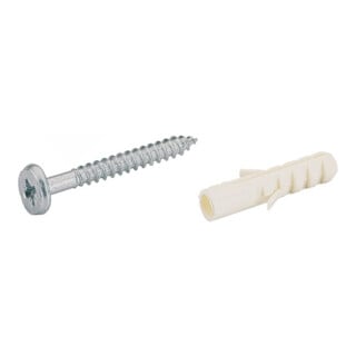 Hettich Aufhängesch.Spezialschr. mit Dübel, 65480, Durchmesser 5,5x50mm Stahl verzinkt