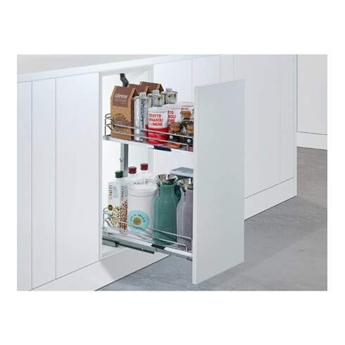 Hettich Auszugsr.-Einhängetablar mit Rutschstopp Arena CLASSIC 13908, Stahl, verchromt